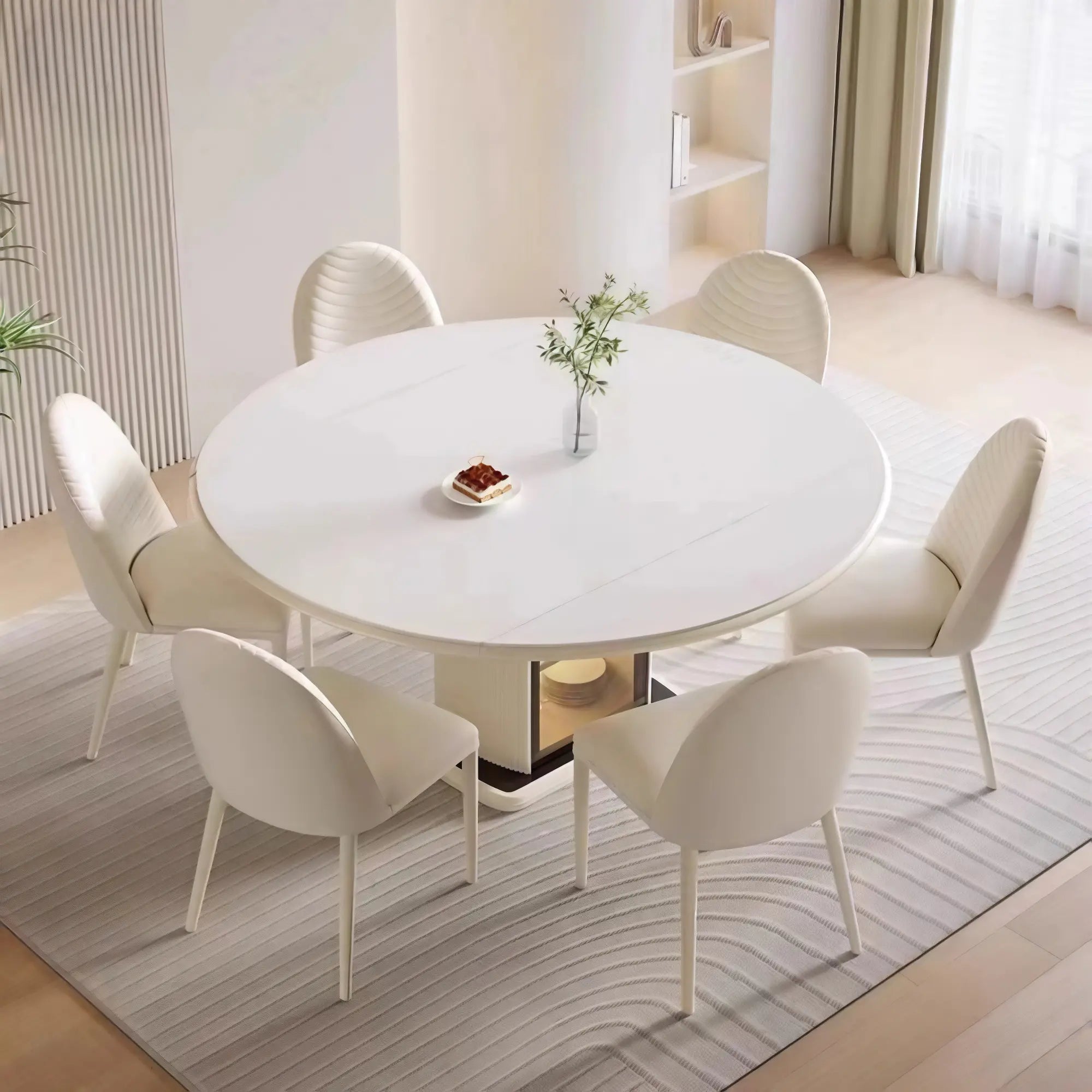 Table à manger extensible 5DV avec rangement