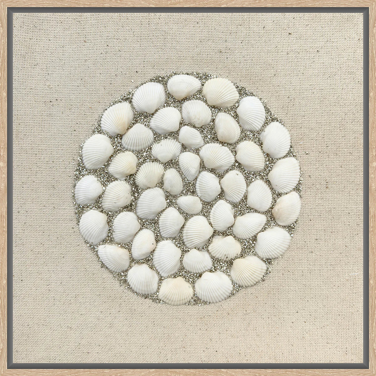 Coastal Elegance - Real Shell Art on Canvas