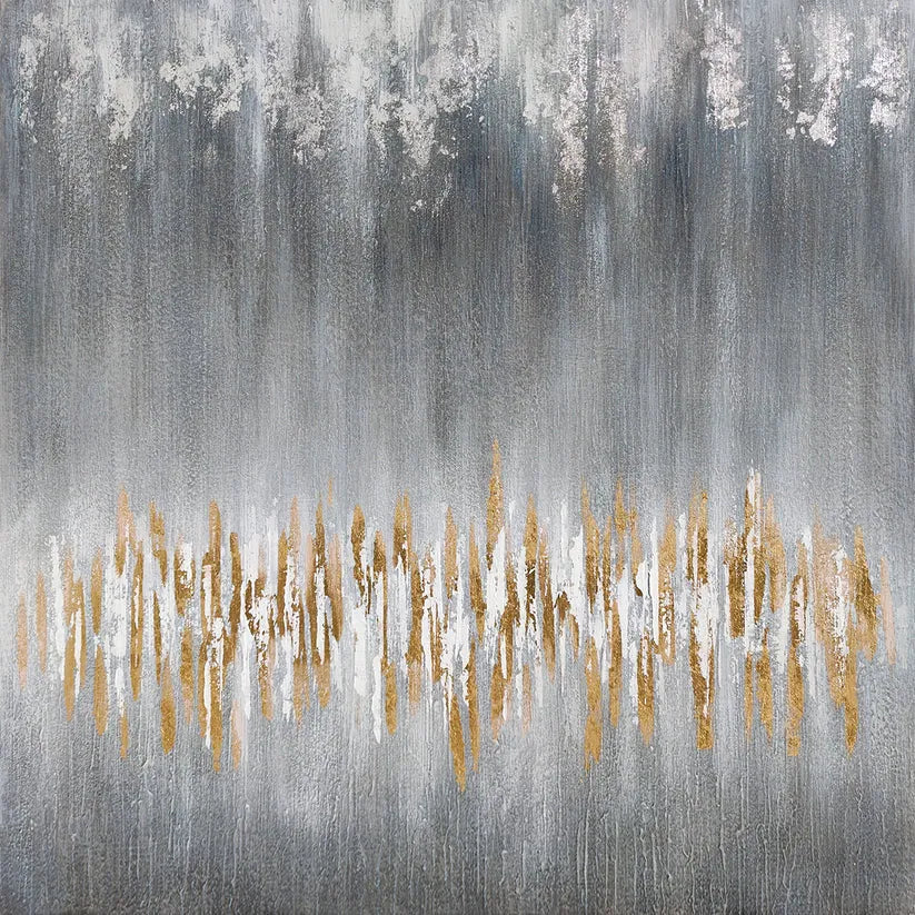 Echo of Gold - Abstract Textured Canvas Art