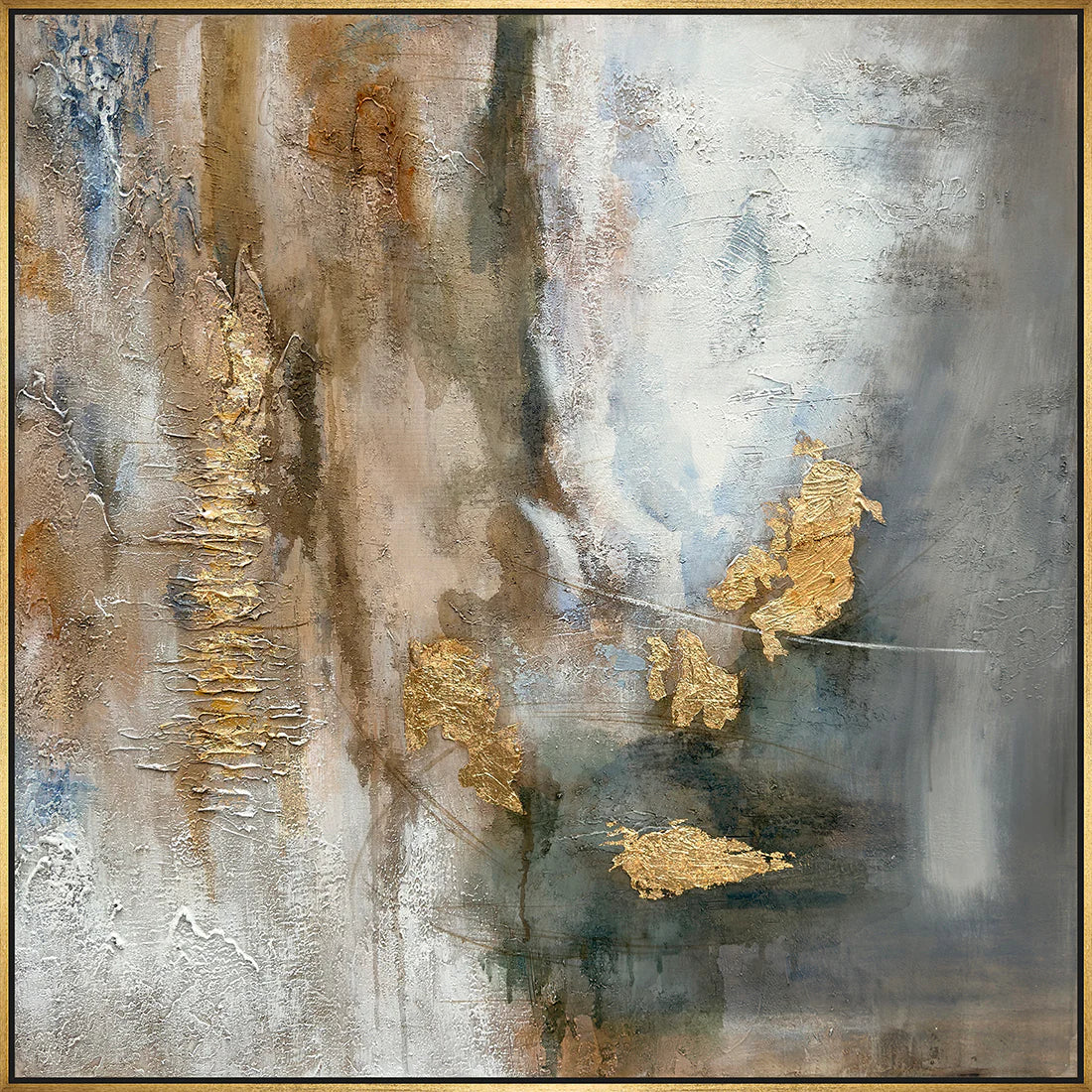 Golden Drift - Abstract Canvas Art