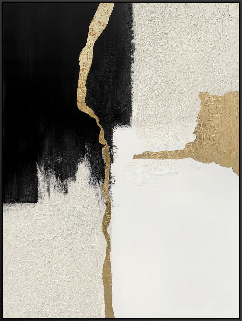 Golden Rift – Art abstrait moderne sur toile