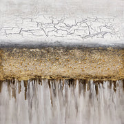 Golden Terrain - Textured Abstract Canvas Art