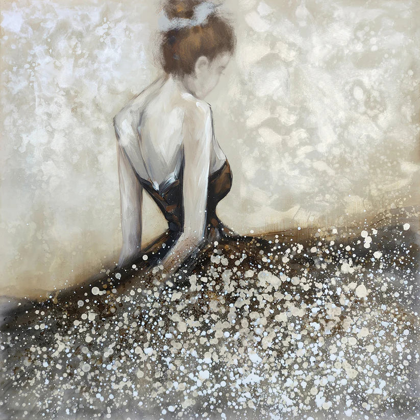 Grace in Gold - Figurative Abstract Canvas Art