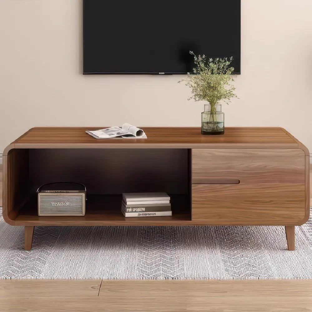 Table basse à cadre en bois avec tiroir