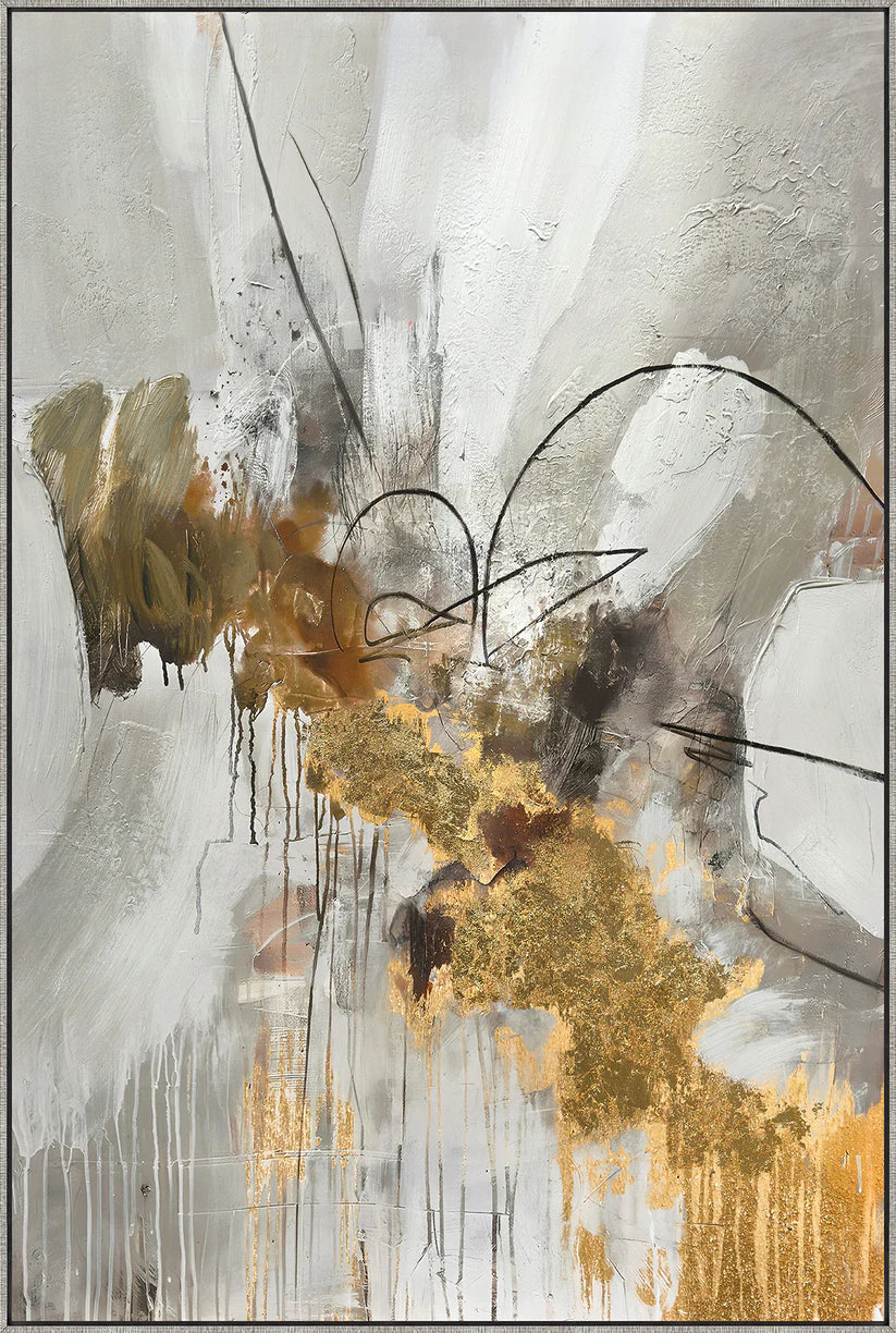 Golden Chaos - Modern Abstract Expressionist Art