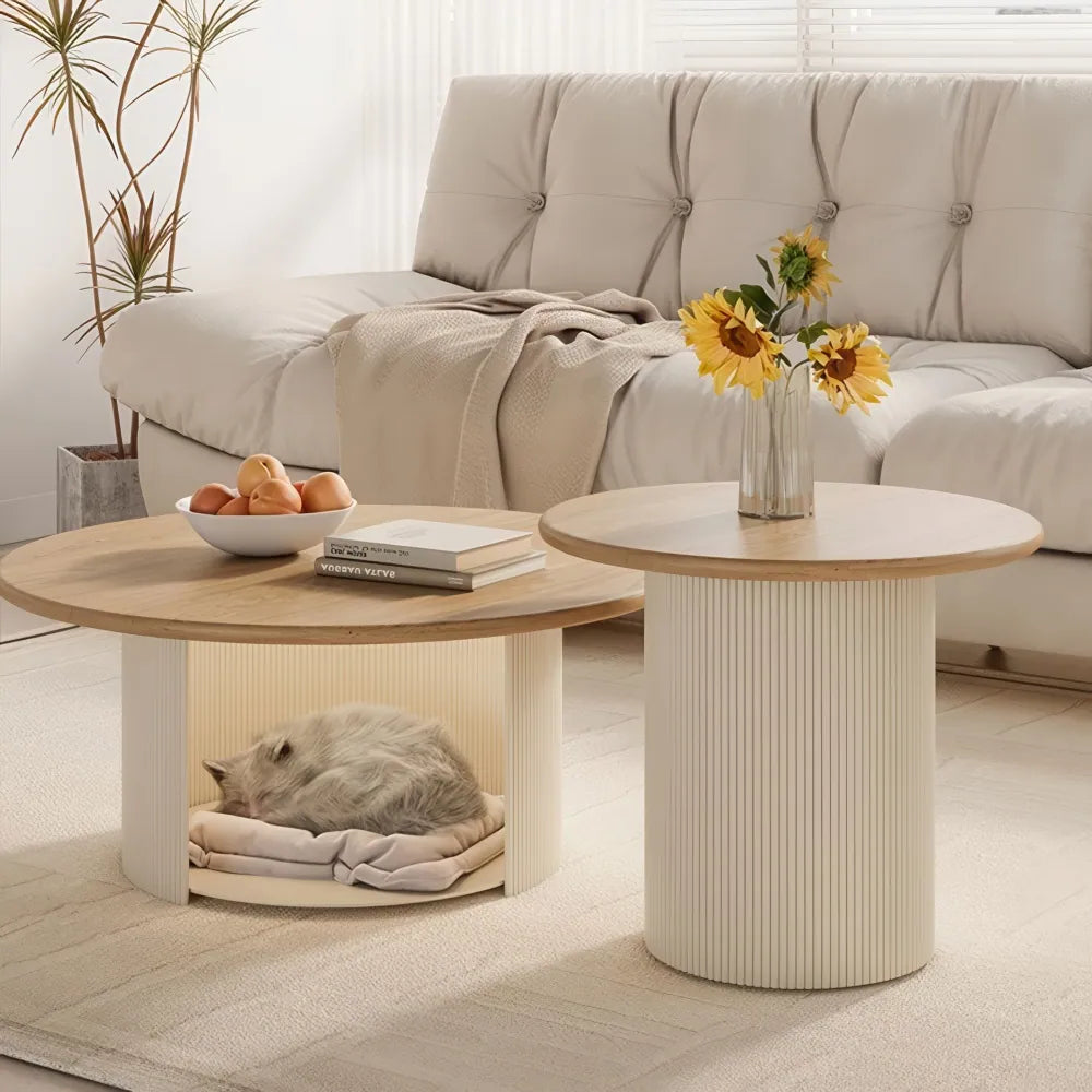 Cream Nest Coffee Table Set